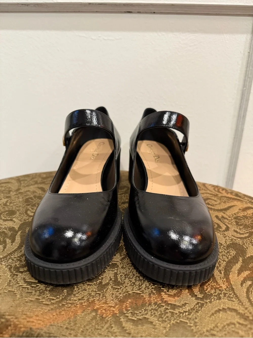 Dior D-Doll Black Patent Mary Jane Block Heel Pumps - Picture 2 of 11